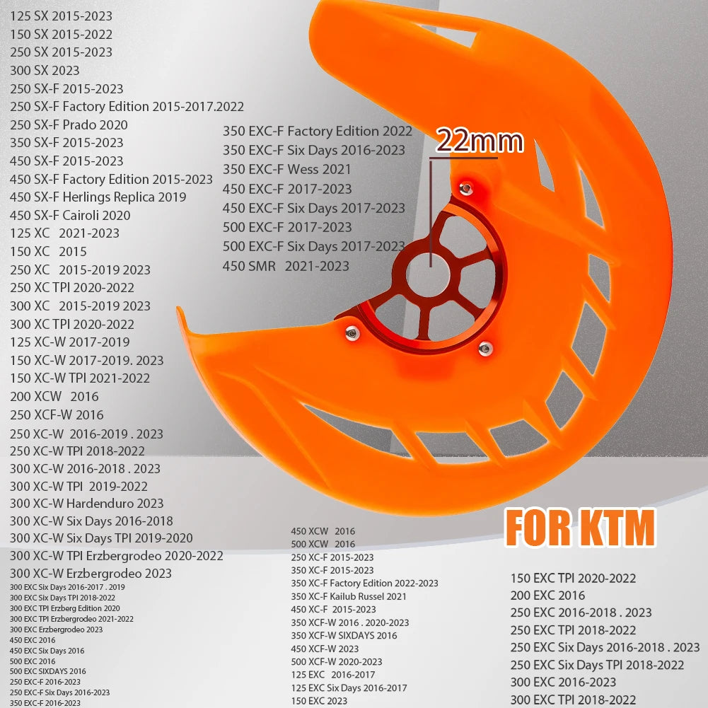 Front Brake Disc Guard – 22mm / 26mm Axle, ABS & Aluminium, Fits 275mm Discs