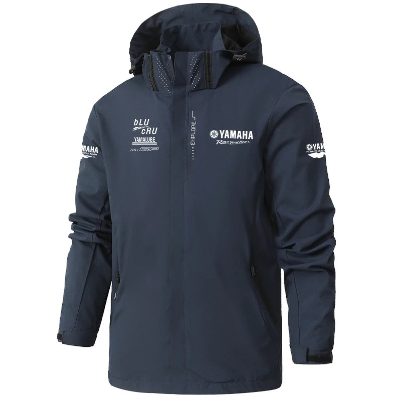 Windproof Waterproof Outdoor Riding Jacket – Detachable Hood, 4-Season