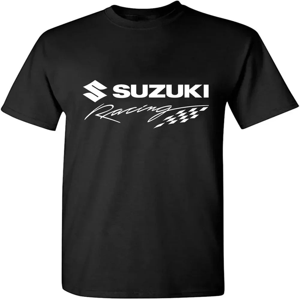 Motorcycle Racing Print T-Shirt | Men's 100% Cotton Moto Tee