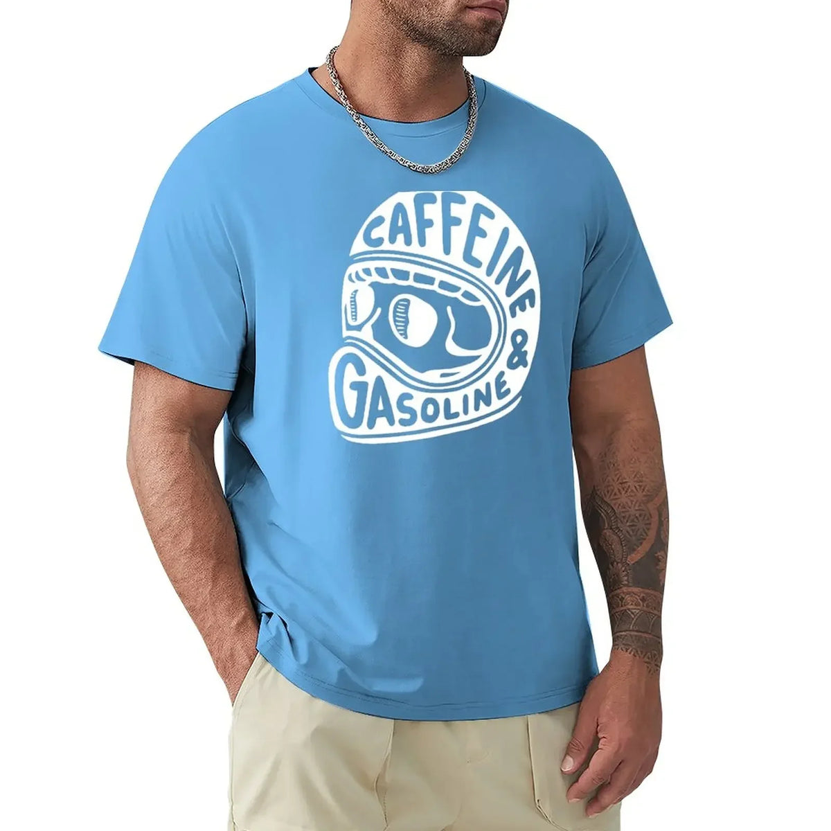 カフェイン＆ガソリン モトグラフィックTシャツ — 100%コットン | S–6XL | 11色