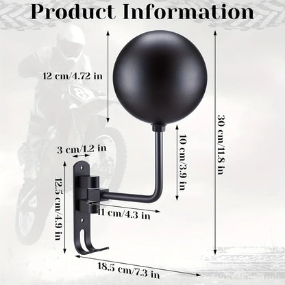Wall-Mounted Motorcycle Helmet Holder – 180° Rotatable Hook