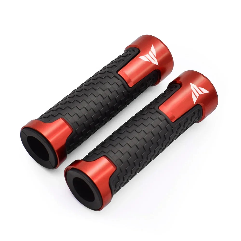 CNC Motorcycle Handlebar Grips 7/8" 22mm | Rubber Gel Aluminum