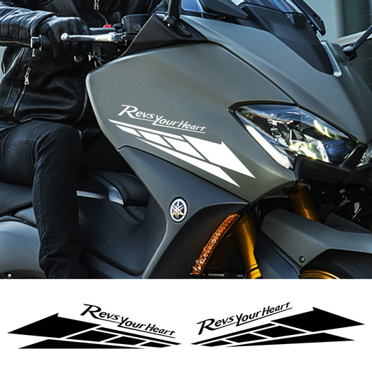 Motorcycle Heartbeat Decal Sticker – Waterproof Outdoor Vinyl 2-Pack