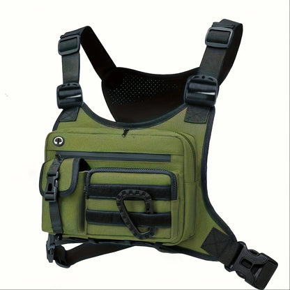 Tactical Chest Rig Bag – Multi-Pocket Nylon Vest Harness