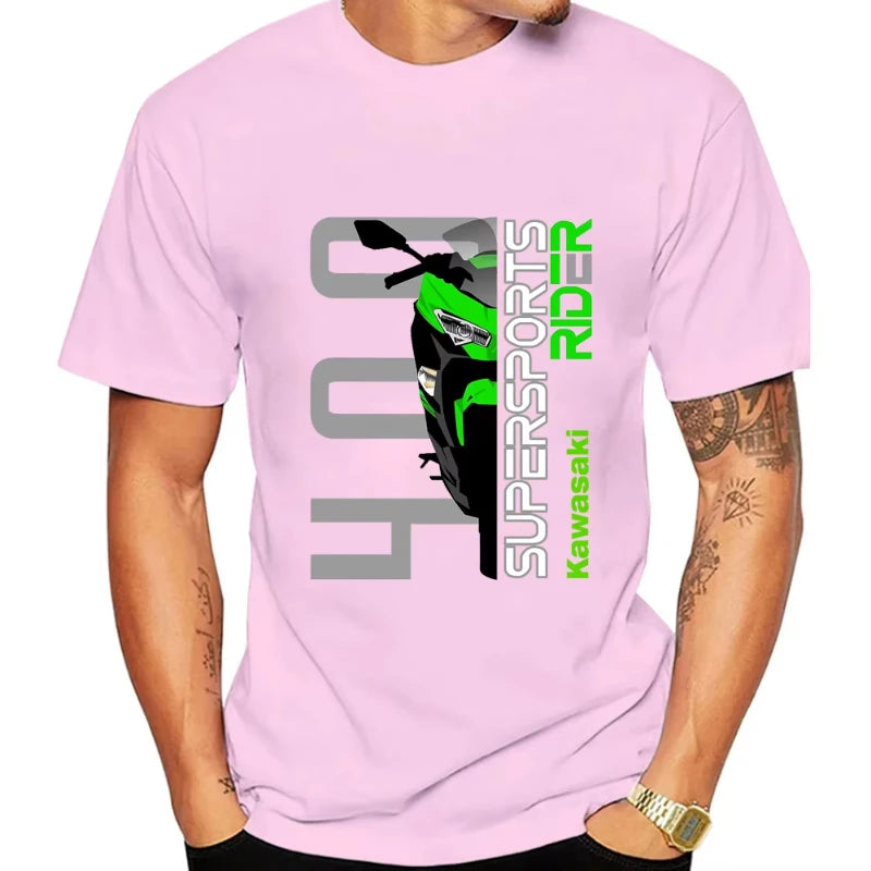 Motorcycle Graphic Cotton T-Shirt – Unisex Street Style
