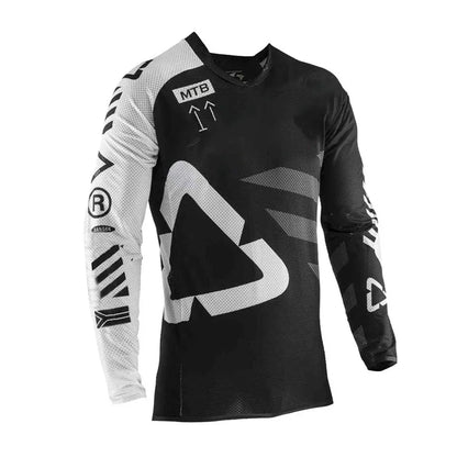 Maglia da motocross traspirante ad asciugatura rapida, maniche lunghe, unisex, da fuoristrada MX e ciclismo da gara