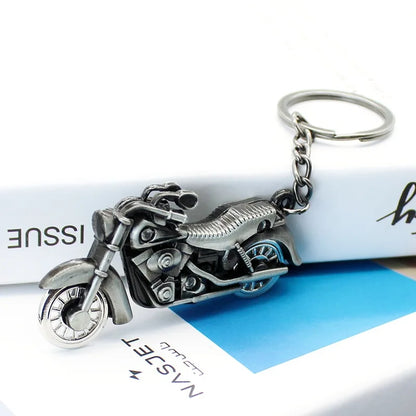 Motorcycle Keychain Pendant – Iron Alloy Silver Key Chain