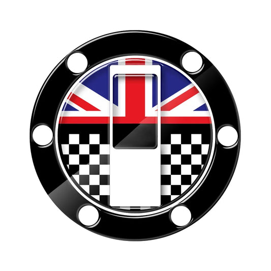3D Motorcycle Tank Cap Protector Sticker – Union Jack Racing Design