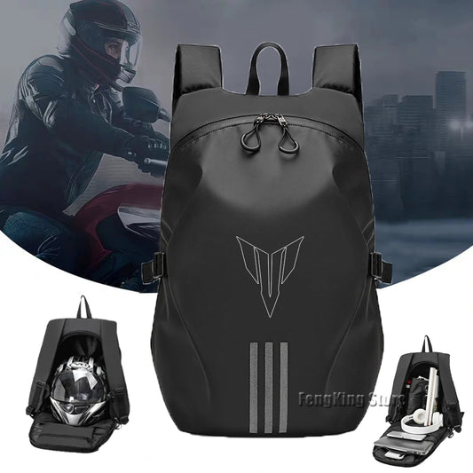 Motorcycle Knight Helmet Backpack – Waterproof Oxford 20" Rider Bag