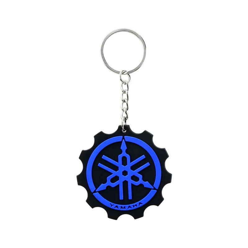 Motorcycle Tuning Fork Gear Keychain – PVC Moto Keyring