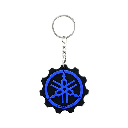 Motorcycle Tuning Fork Gear Keychain – PVC Moto Keyring