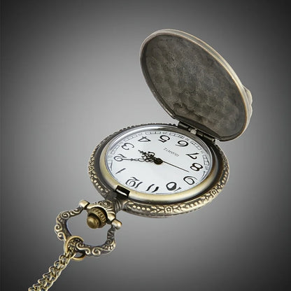 Vintage Motorcycle Quartz Pocket Watch — Bronze