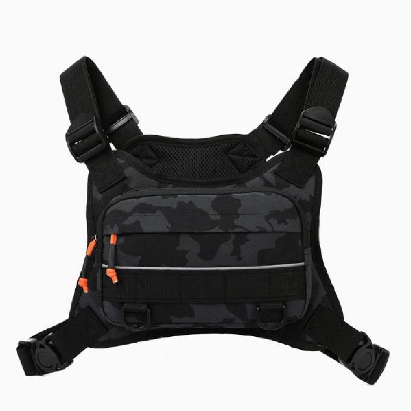 Sac de poitrine pour moto – Sac-harnais de gilet tactique