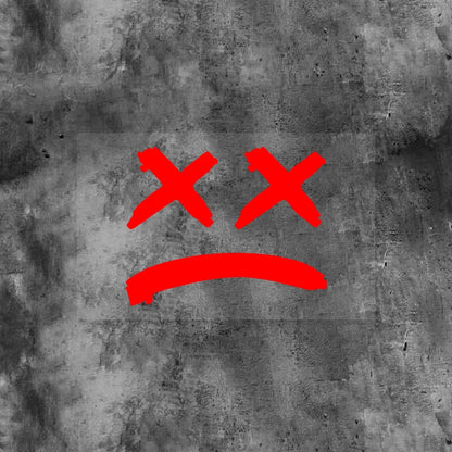 XX Eye Sad Face Motorcycle Helmet Sticker – Waterproof Vinyl Decal