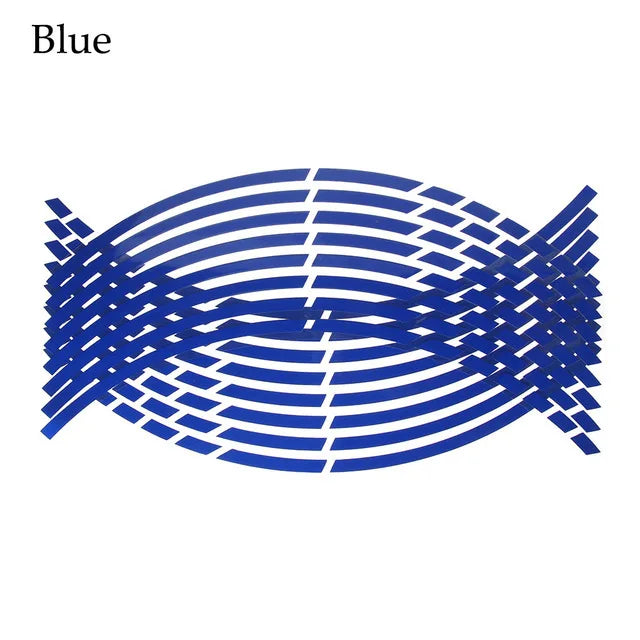 Motorcycle Wheel Rim Stripe Stickers – PVC Waterproof Decals for 17/18" Rims