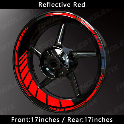 Reflective Motorcycle Wheel Rim Stickers – 17 Inch Hub Decals
