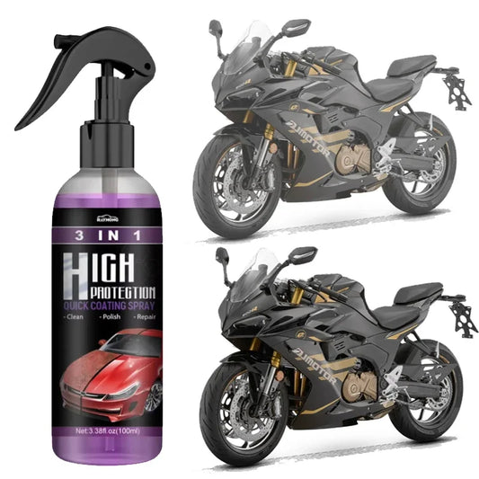 3-in-1 Ceramic Coating Spray – Wax, Polish & Scratch Repair