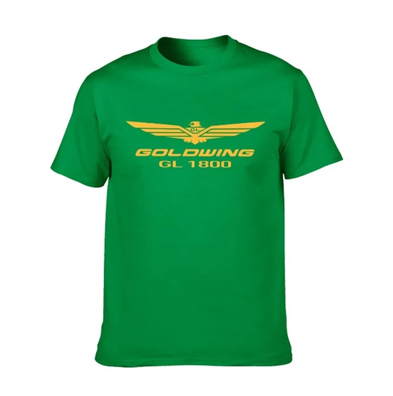 Goldwing GL1800 Motorcycle Graphic T-Shirt — 12 Colors, Men's Cotton Tee