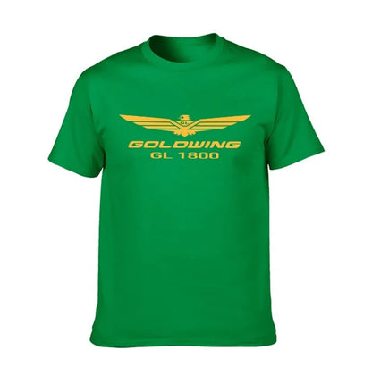 Goldwing GL1800 Motorcycle Graphic T-Shirt — 12 Colors, Men's Cotton Tee