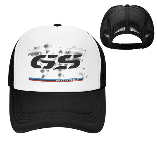 Motorcycle Trucker Hat — Breathable Mesh Baseball Cap, 10 Styles