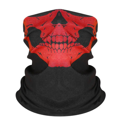 Skull Face Bandana Neck Gaiter – Breathable Outdoor Headwear for Cycling & Moto