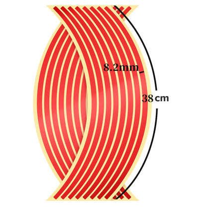 Reflective Motorcycle Wheel Rim Stripe Stickers – 16 Pcs