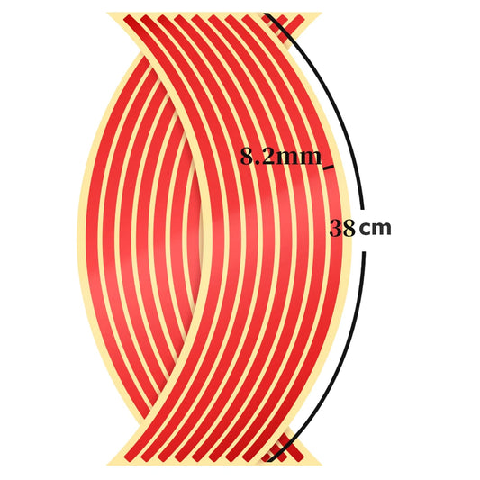 Reflective Motorcycle Wheel Rim Stripe Stickers – 16 Pcs