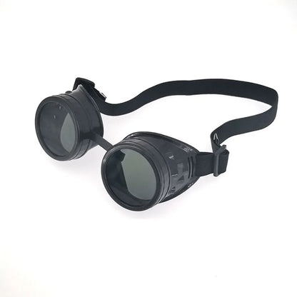Steampunk Motorcycle Goggles — Heavy Metal Frame | Clear Lens | Gothic Style | 5 Finishes