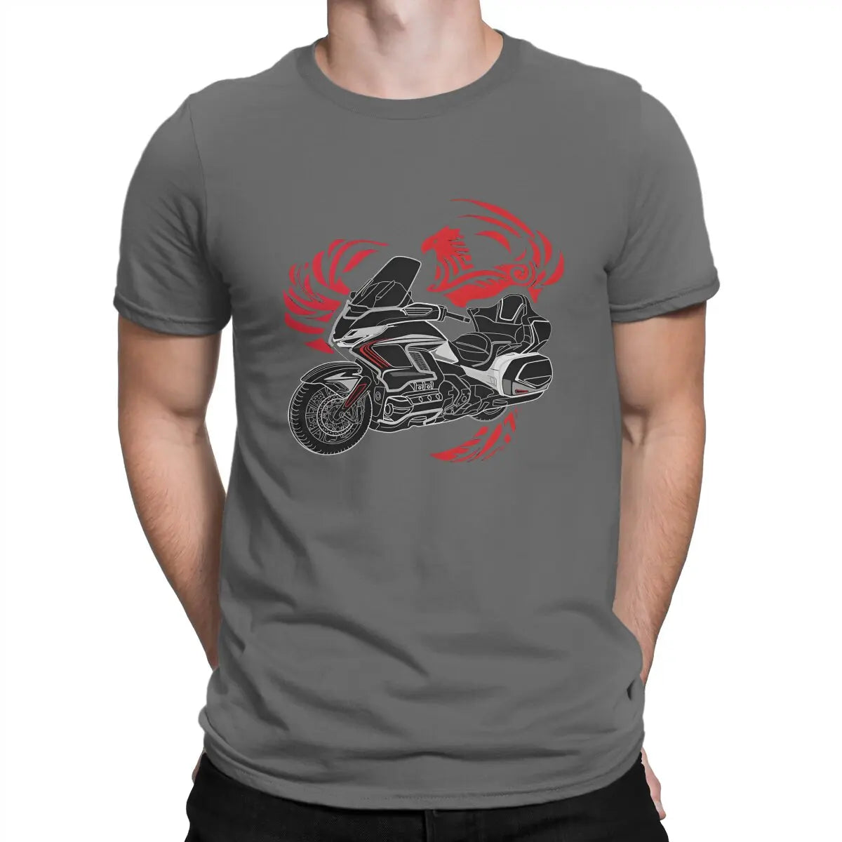 Goldwing Legend Motorcycle Graphic T-Shirt — Men's Cotton Tee