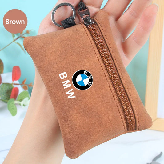 Suede Key Case – Coin Wallet & Card Pouch for Drivers