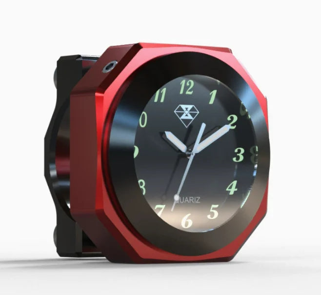 Motorcycle Handlebar Clock & Thermometer — IPX7 Waterproof Luminous