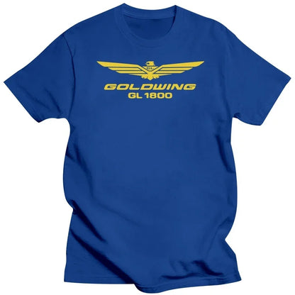 Goldwing GL1800 Motorcycle Graphic T-Shirt — 12 Colors, Men's Cotton Tee