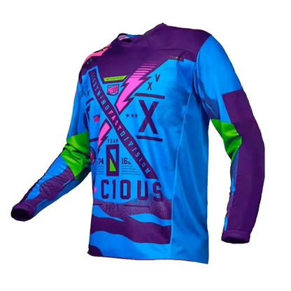 Maglia da motocross traspirante ad asciugatura rapida, maniche lunghe, unisex, da fuoristrada MX e ciclismo da gara