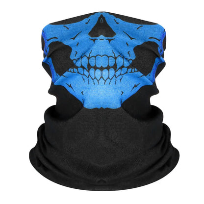 Skull Face Bandana Neck Gaiter – Breathable Outdoor Headwear for Cycling & Moto