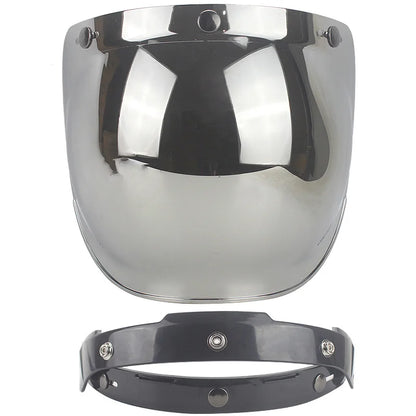 Visera de burbuja para casco retro de motocicleta – 12 colores