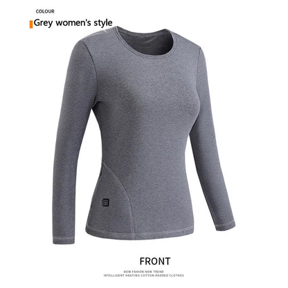 USB Heated Thermal Base Layer Top – Electric Heating Underwear for Men & Women