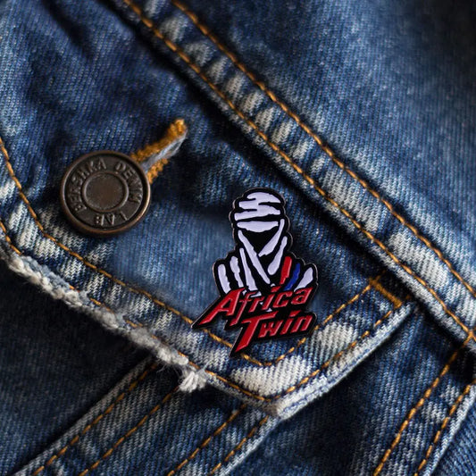 Africa Twin Rally Enamel Pin Brooch – Adventure Rider Graphic Badge