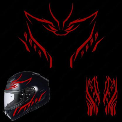Motorcycle Helmet Sticker Set – Tribal Flame Decal