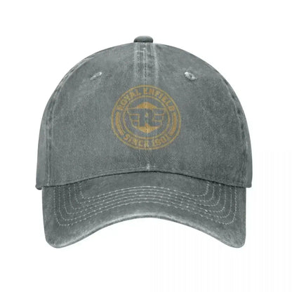 Vintage Motorcycle Heritage Badge Baseball Cap – Distressed Washed Unisex Hat