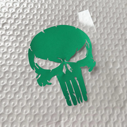 Skull Cracked Reflective Motorcycle Sticker – Waterproof PVC Tank & Fairing Decal