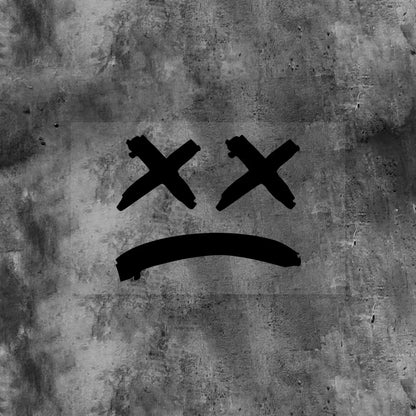 XX Eye Sad Face Motorcycle Helmet Sticker – Waterproof Vinyl Decal