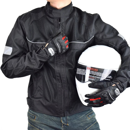 Summer Mesh Motorcycle Jacket – Reflective | 5 Protective Pads | M–5XL