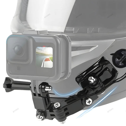 Motorcycle Helmet Chin Mount Kit for Action Camera – 4-Joint Rotatable System