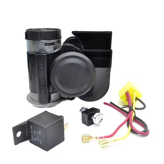 130dB Dual Tone Snail Air Horn Kit – 12V Waterproof Universal
