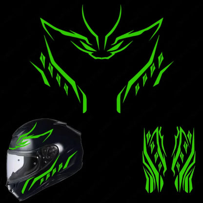 Motorcycle Helmet Sticker Set – Tribal Flame Decal