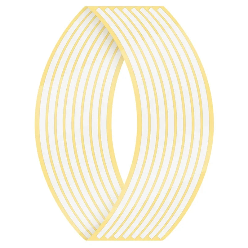 Reflective Motorcycle Wheel Rim Stripe Stickers – 16 Pcs