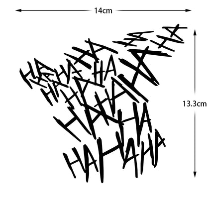 HAHAHA Funny Vinyl Decal – Motorcycle Helmet & Car Sticker