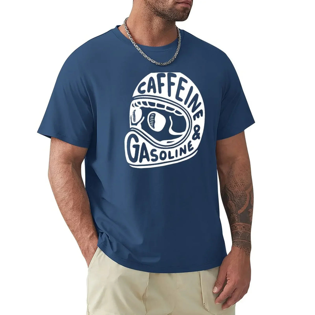 カフェイン＆ガソリン モトグラフィックTシャツ — 100%コットン | S–6XL | 11色