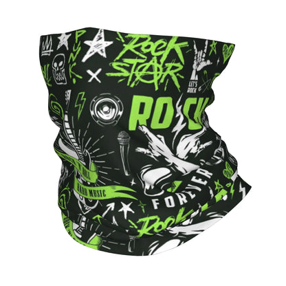 Rock & Skull Graphic Tube Bandana Neck Gaiter – Unisex Face Cover & Balaclava | 24 Designs