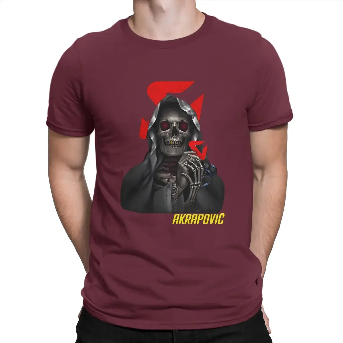 Men's Dark Reaper Skull Graphic T-Shirt – Pure Cotton Moto Enthusiast Tee